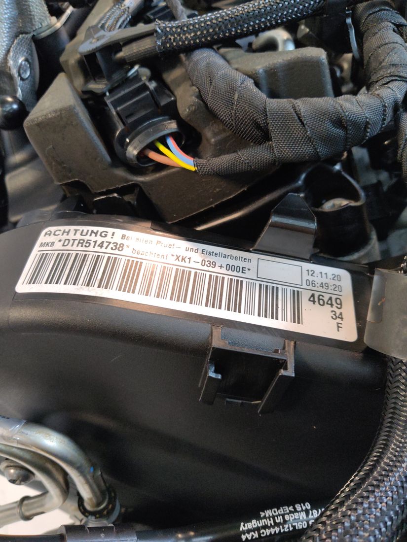 Vue moteur DTRD-DTR VW 2.0L – pièce occasion