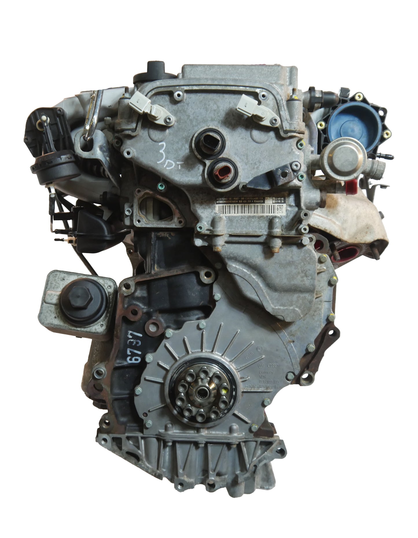 Moteur Audi VW TT A3 Eos Golf V 3,2 V6 Quattro BUB 022100034QX d'occasion - Moteur Auto Usagé