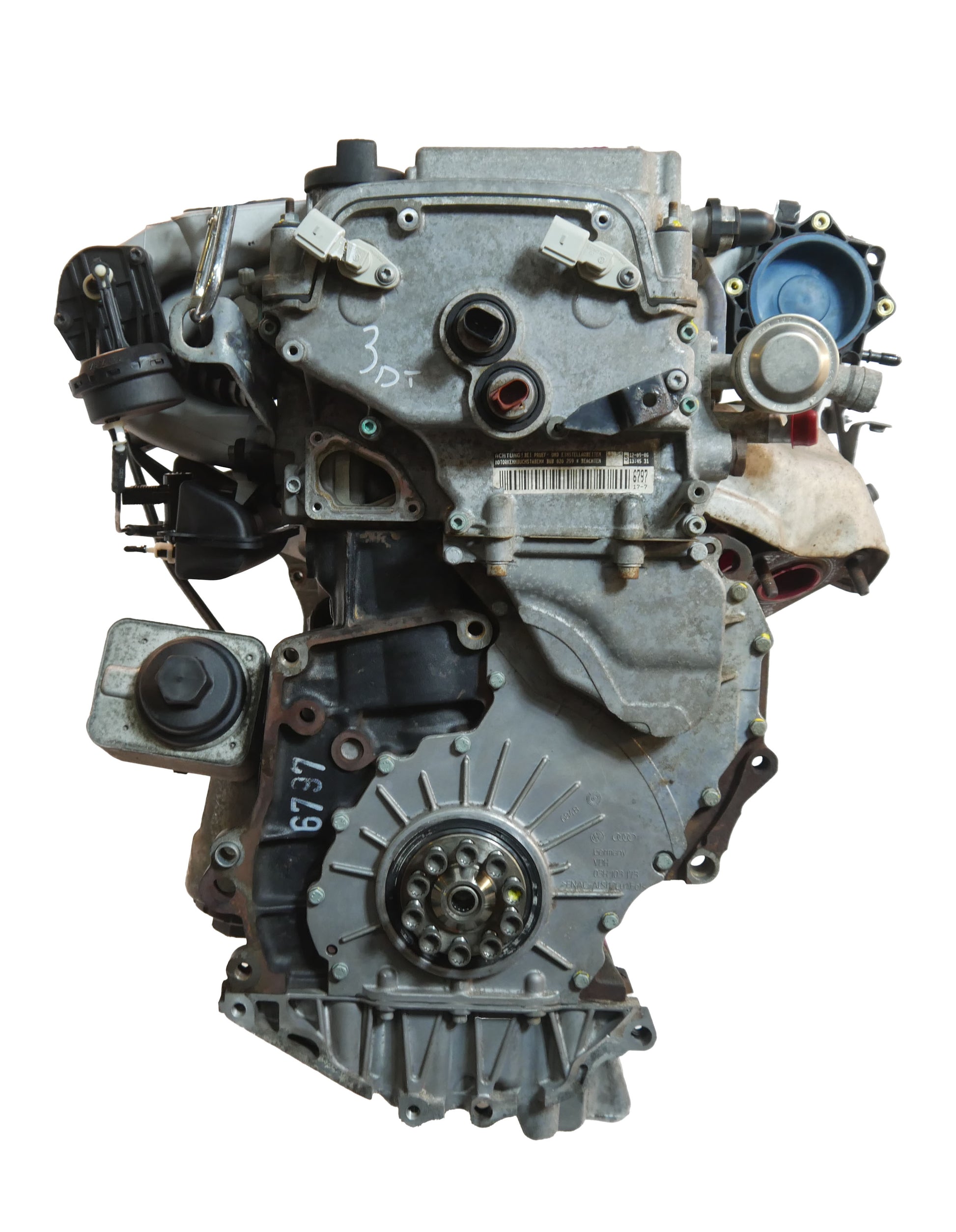 Moteur Audi VW TT A3 Eos Golf V 3,2 V6 Quattro BUB 022100034QX d'occasion - Moteur Auto Usagé