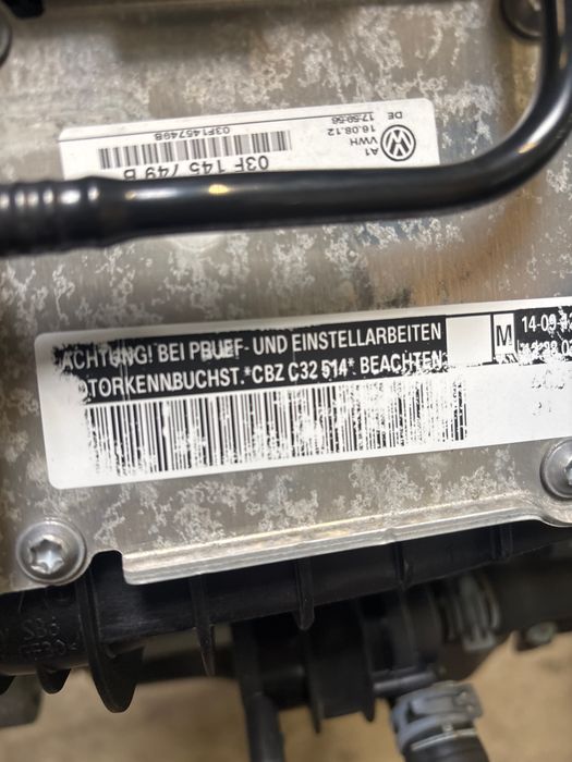 Vue moteur CBZB-CBZ SKODA 1.2L – pièce occasion